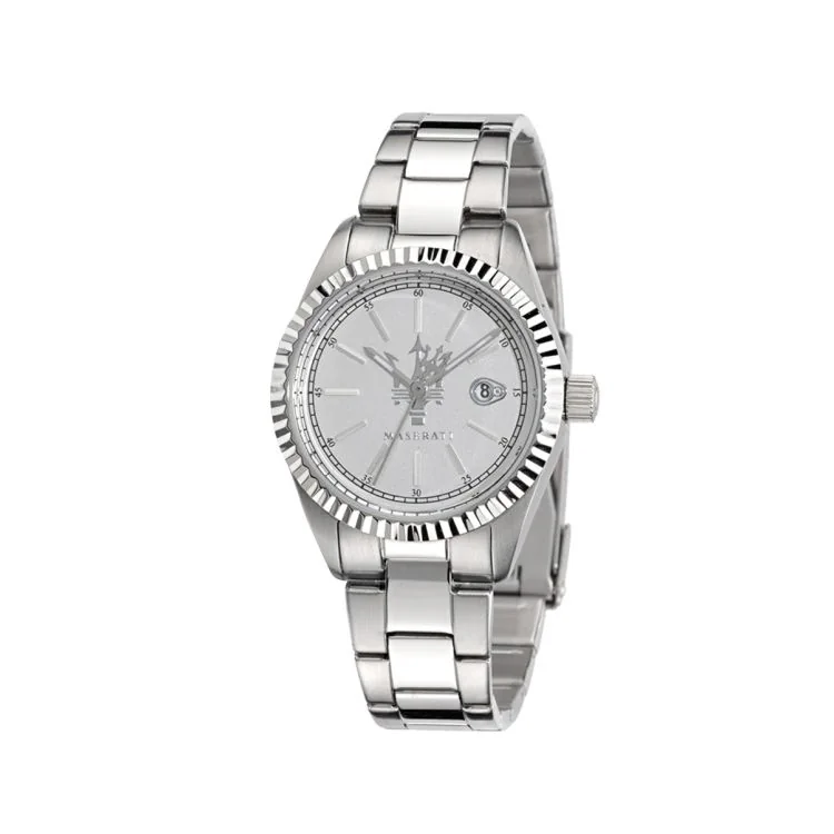 Face Montre Dateur Maserati Competizione Lady Acier Argenté - R8853100503