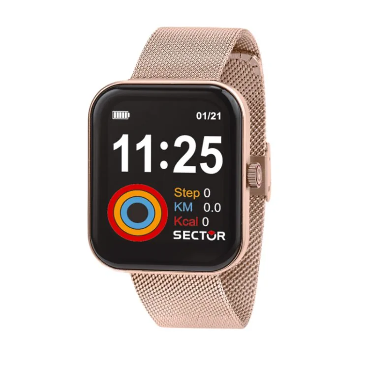 Montre Connectée Sector S03 - Maille Milanaise Rose