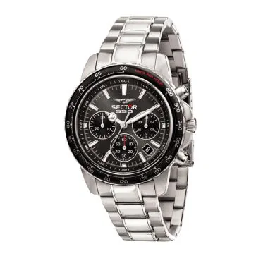 Montre Sector 550 - Vintage - Chronographe - Argenté et Noire
