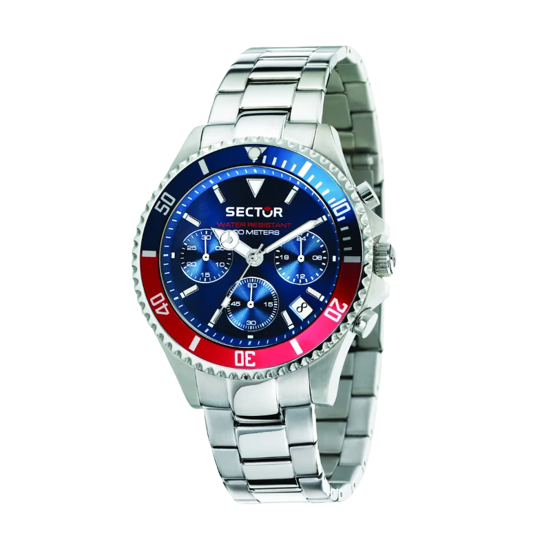 Montre bleu et 2025 rouge