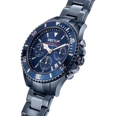 Cadran Montre Sector 230 - Chronographe - Bleu