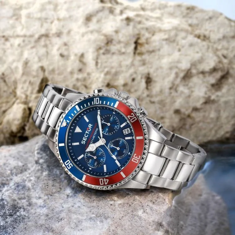 Mood Montre Sector 230 - Chronographe - Bleu et Rouge