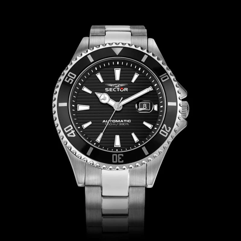 Montre Sector 230 Automatique Homme - Noire Jour-Date - Acier - 43 Mm