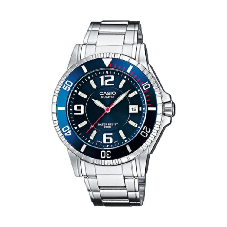 Montre Casio - Casio Collection - Etanche 20ATM - Cadran Bleu - MTD-1053D-2AVES