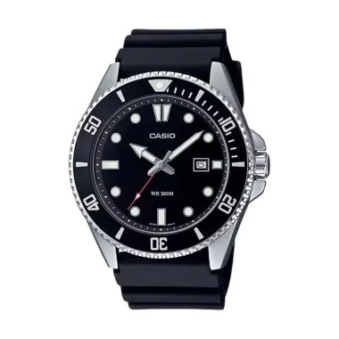 Montre Casio - Casio Collection - Etanche 20ATM - Résine Noire - MDV-107-1A1VEF