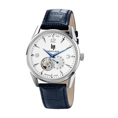 Face Montre LIP - Himalaya 40mm - Automatique Cœur Battant - Cuir Bleu