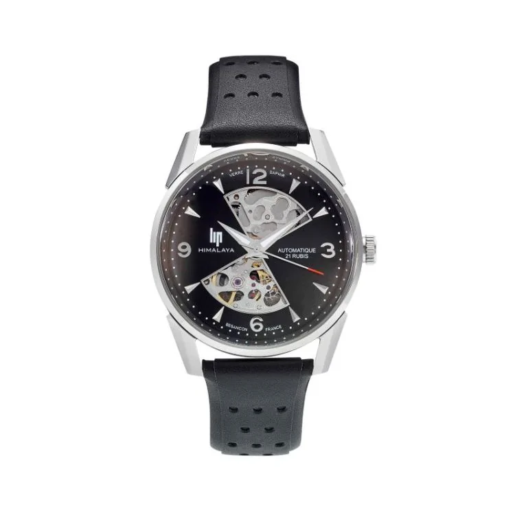 Face 2 Montre LIP - Himalaya 40 mm Sablier - Squelette Automatique - Noire