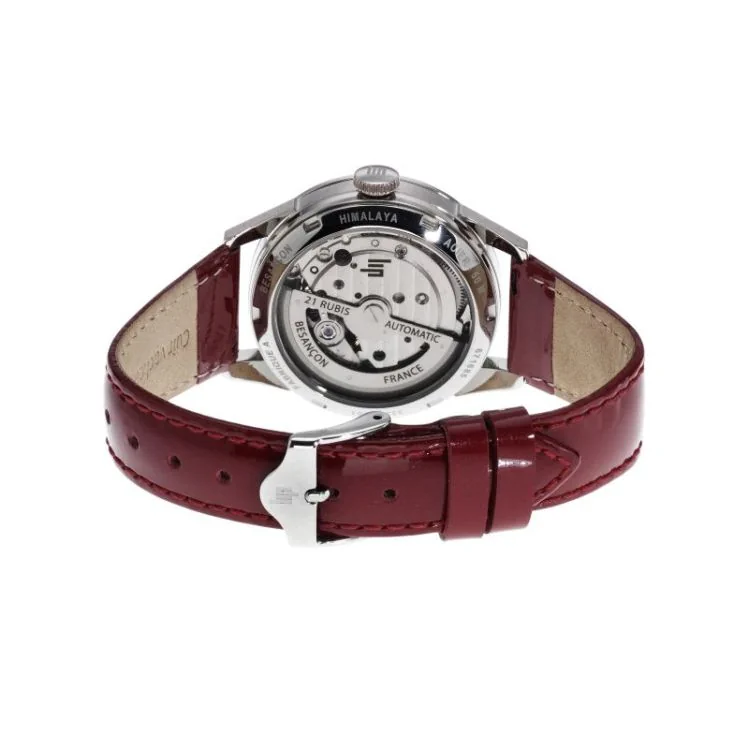 Dos Montre LIP - Himalaya 33mm - Automatique Coeur Battant - Cuir Rouge