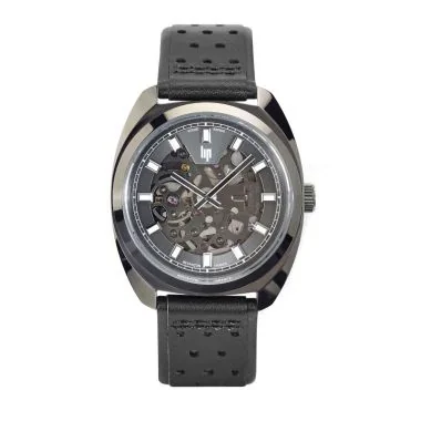 Face 2 Montre LIP - GDG 39 mm - Squelette - Cuir Noir
