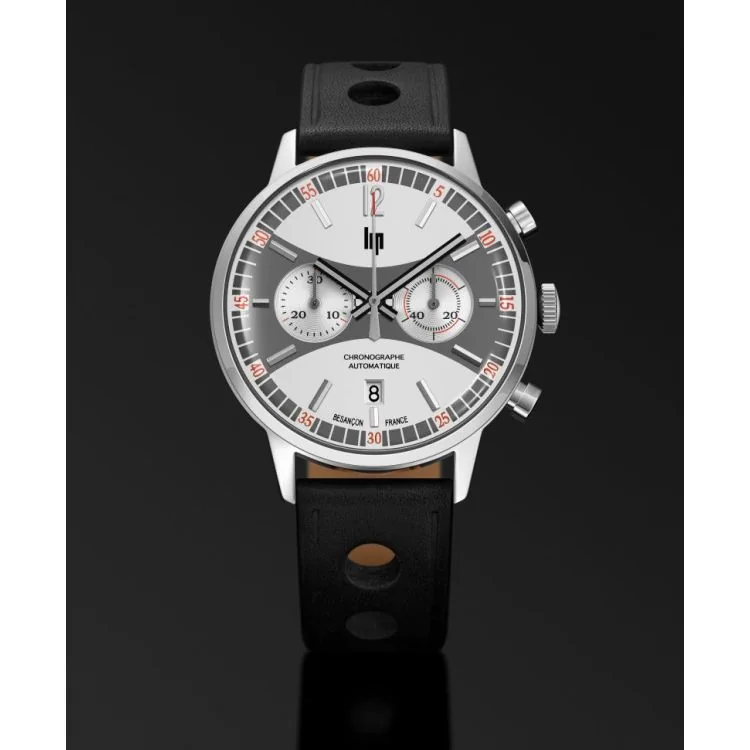 Mood 2 Montre LIP - Rallye 42mm - Chronographe - Automatique - Cadran Gris