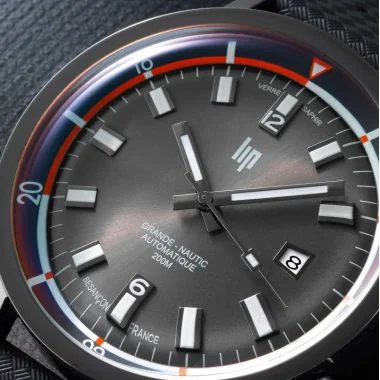 Cadran Montre LIP - Grande Nautic Ski 41mm - Cadran Noir