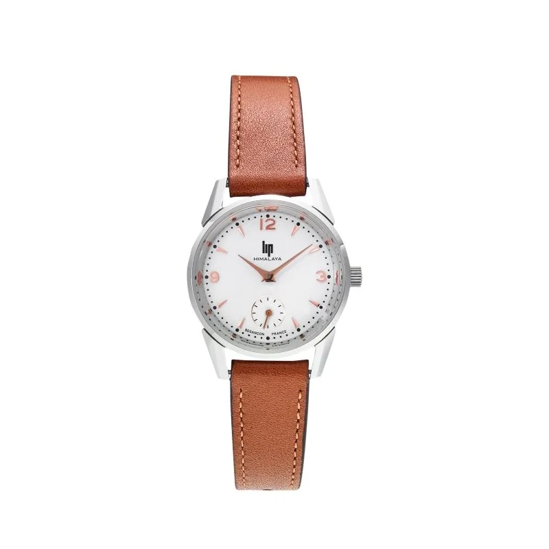 Montre LIP Himalaya 29mm Cuir Marron Dor e Rose