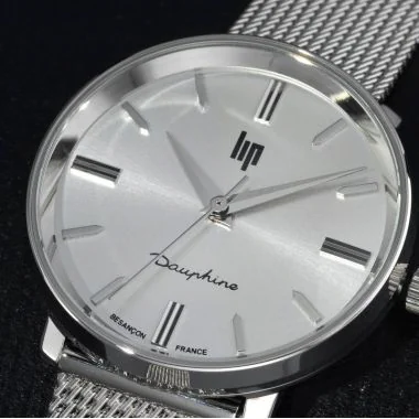 Cadran Montre LIP - Dauphine 29mm - Maille Milanaise Argenté