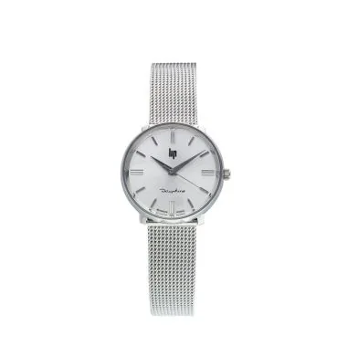 Face 2 Montre LIP - Dauphine 29mm - Maille Milanaise Argenté