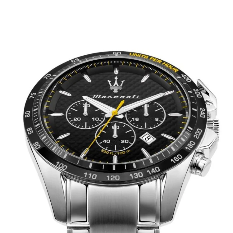 Cadran 2 Montre Maserati - Traguardo Chronographe - Acier Argenté Cadran Noir - R8873612042