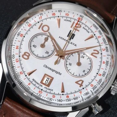 Cadran Montre LIP - Himalaya 40 mm - Chronographe - Cadran Blanc