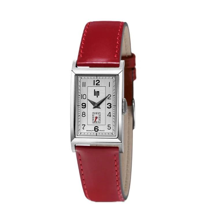 Montre LIP - T18 Churchill - Trotteuse Excentrée - Cuir Rouge