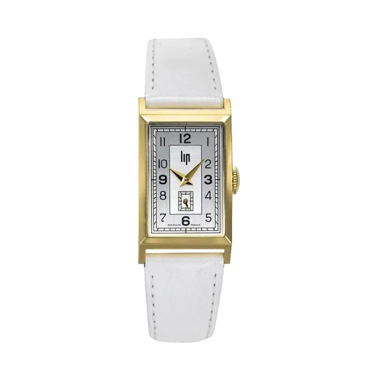 Face Montre LIP - T18 Churchill - Trotteuse Excentrée - Cuir Blanc