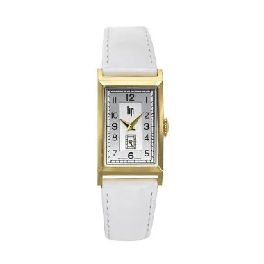 Face Montre LIP - T18 Churchill - Trotteuse Excentrée - Cuir Blanc