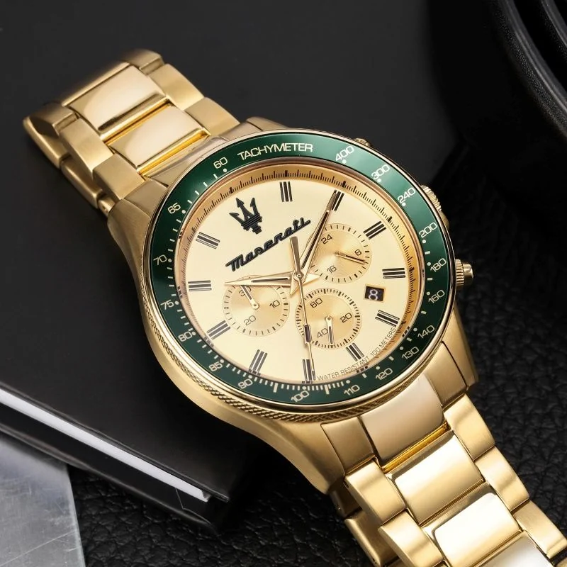 Montre best sale maserati doré
