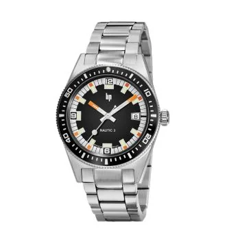 Montre LIP - Nautic 3 - Automatique 39mm - Cadran Noir