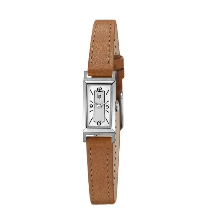 Montre LIP - T13 Churchill - Classique - Cuir Marron et Argenté