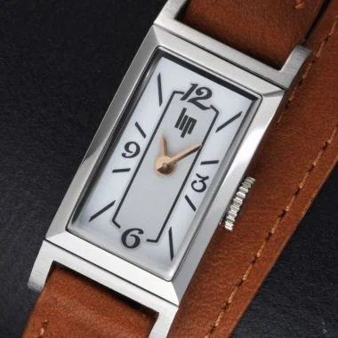 Cadran Montre LIP - T13 Churchill - Bracelet Double - Cuir Marron