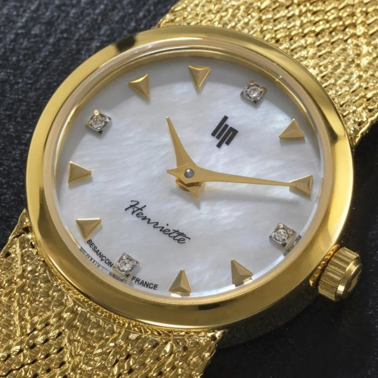 LIP - Montre LIP - Henriette 22mm - Diamant - Doré