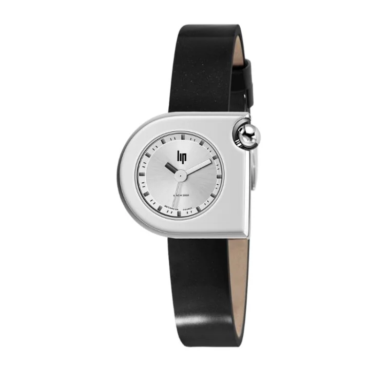 Montre LIP - Mach 2000 - Mini Moon - Cuir Noir Lisse