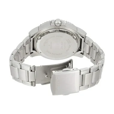 Dos Montre Casio - Casio Collection - Homme - Etanche 20 ATM - Argenté et Noire - MTD-1053D-1AVES
