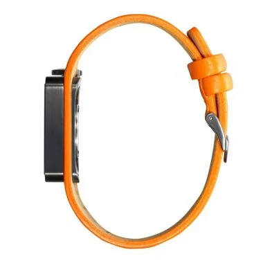Coté Montre LIP - Big TV - Squelette Automatique - Cuir Orange Perforé