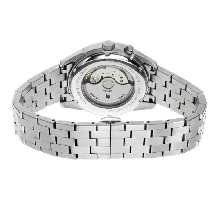 Dos Montre LIP - Himalaya 40mm - Automatique Calendrier - Acier Argent