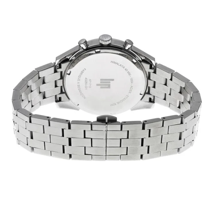 Dos Montre LIP - Himalaya 40 mm - Chronographe - Acier Cadran Bleu