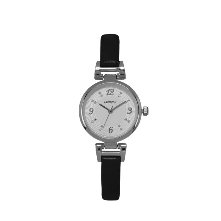 Montre Performer - Tendance - Femme - Cuir Noir Cadran Argent - 70716832