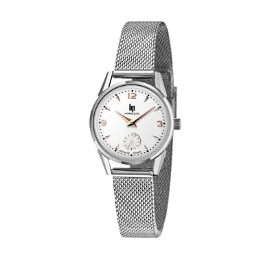 Montre LIP - Himalaya 29mm - Maille Milanaise Argentée - Cadran Blanc