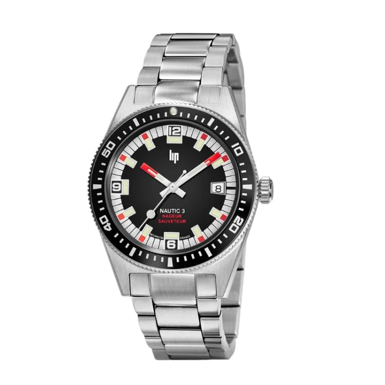 Montre LIP - Nautic 3 - Automatique 39mm - Acier