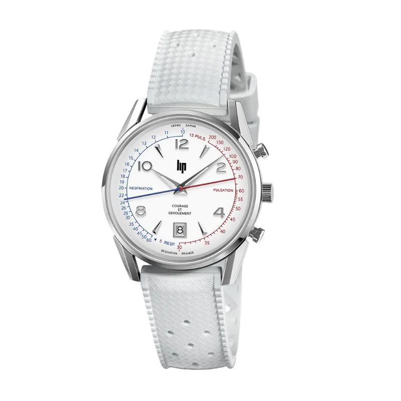 Montre LIP Himalaya 35mm Courage Tropic Blanc