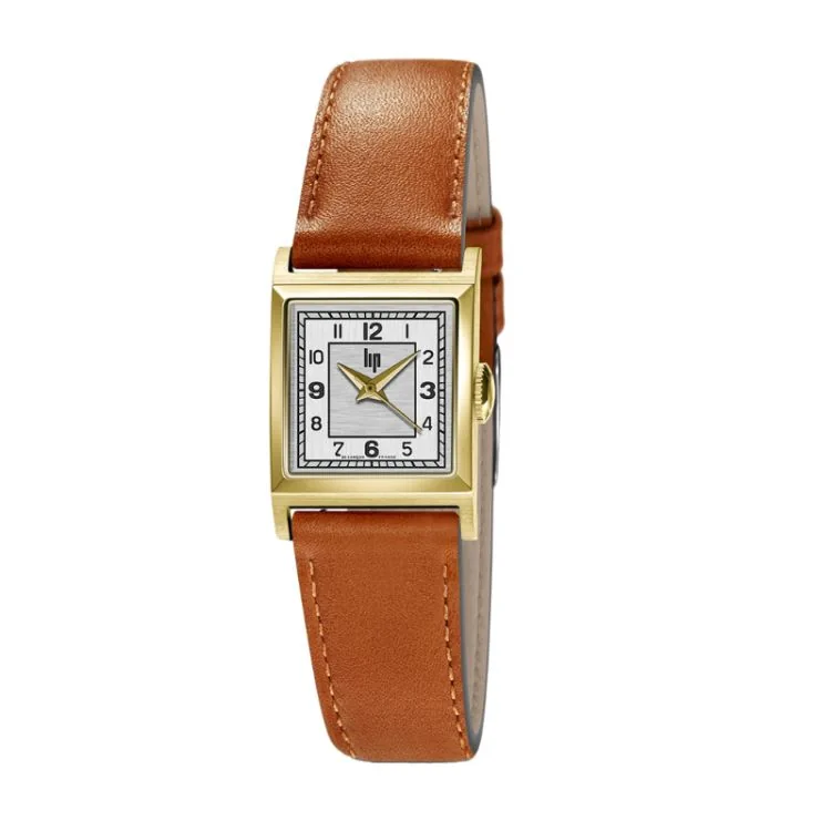 Montre LIP - C18 Churchill - Cuir Marron et Doré