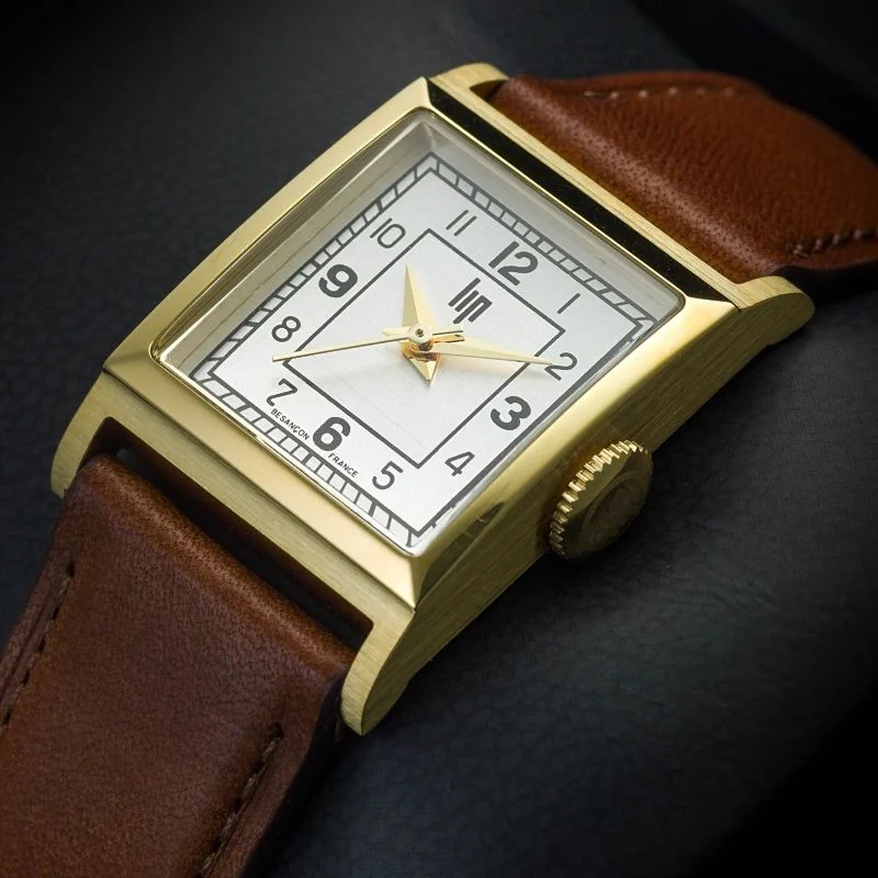 Montre Homme LIP Vintage Bracelet Cuir Marron - À Remettre En Route