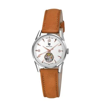 Montre LIP - Himalaya 29mm - Automatique - Cœur Battant - Cuir Marron