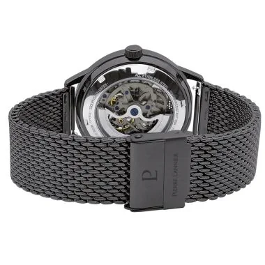 Dos Montre Pierre Lannier - Paddock - Automatique - Squelette - Maille Milanaise Rouge