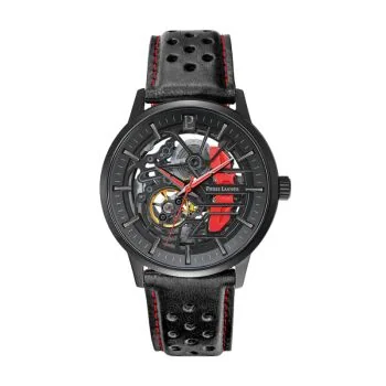 Pierre Lannier Paddock - Automatique - Squelette - Cuir Rouge