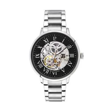 Montre Pierre Lannier - Automatic - Squelette - Acier Noir et Argent