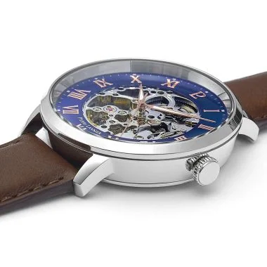 Profil Montre Pierre Lannier - Automatic - Squelette - Cuir Marron