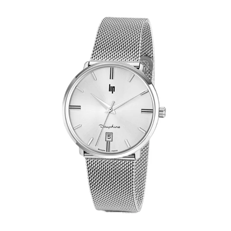 Montre LIP - Dauphine 38 mm - Acier Argent
