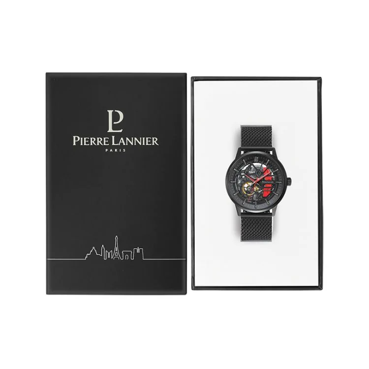 Pierre Lannier - Montre Pierre Lannier - Paddock - Automatique - Squelette - Maille 338A439Milanaise Rouge
