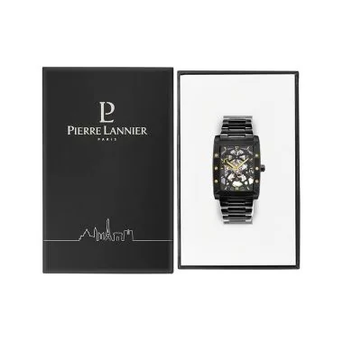 Pierre Lannier - Montre Pierre Lannier - Hector - Automatique - Squelette - Acier Noir 340A439