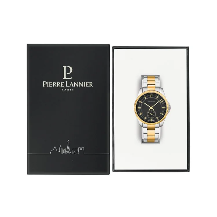 Coffret Montre Pierre Lannier - Metropolitain - Seconde Excentrée - Acier Bicolore