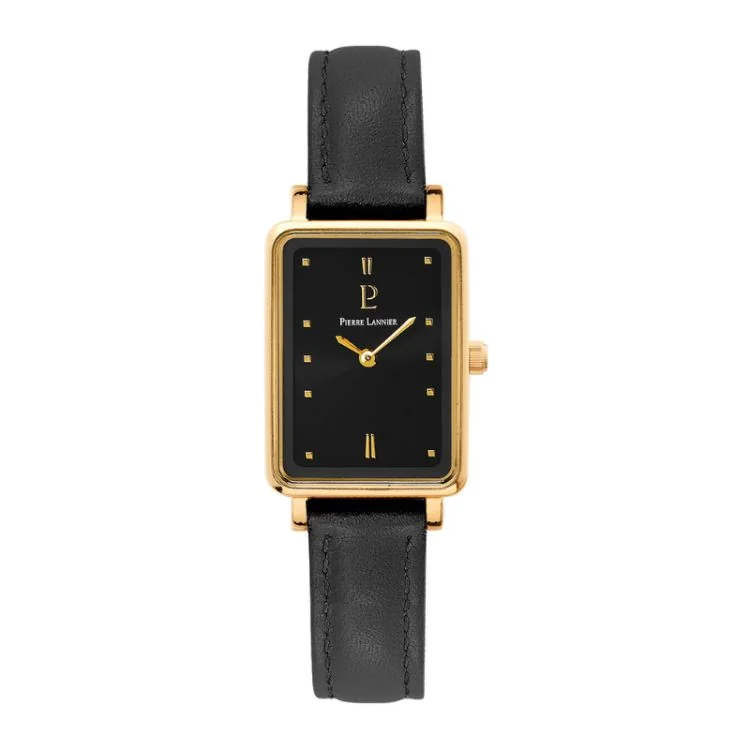 Montre Pierre Lannier - Ariane - Rectangle - Cadran Noir
