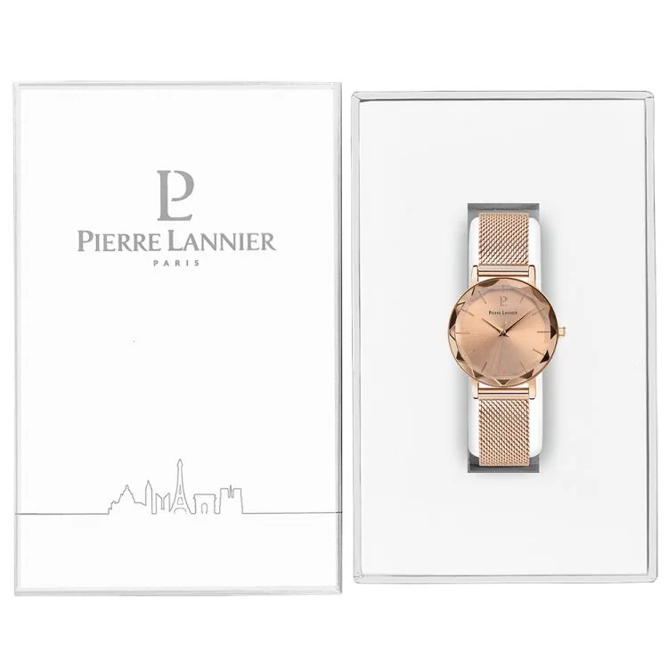 Packaging Montre Pierre Lannier - Multiples - Tendance - Maille Milanaise Rose